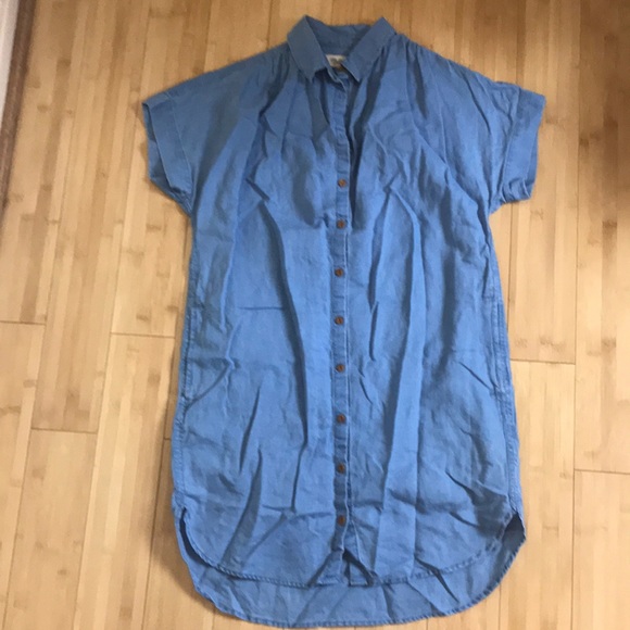 Madewell Tops - Madewell Indigo Central Shirtdress XS